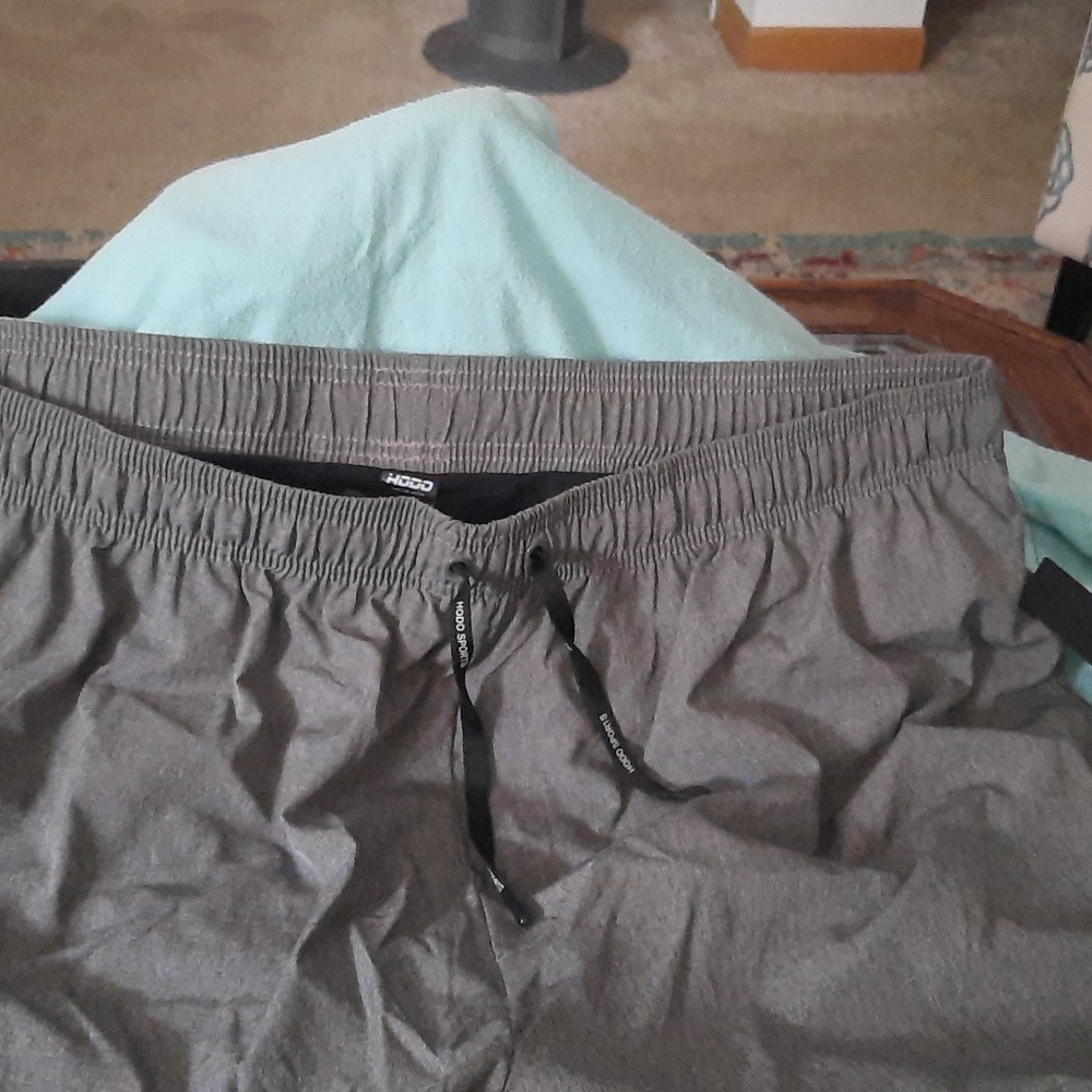 BIG &TALL MEN'S HODO lined Swim trunks 4XL Heather gray
